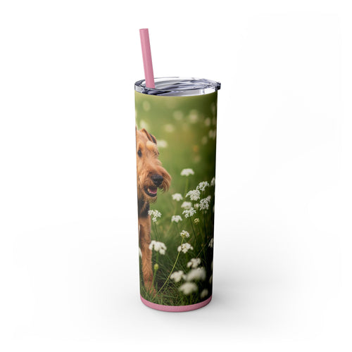 Skinny Tumbler with Straw – 20 oz Stainless Steel Cup