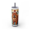 Skinny Tumbler with Straw – 20 oz Stainless Steel Cup