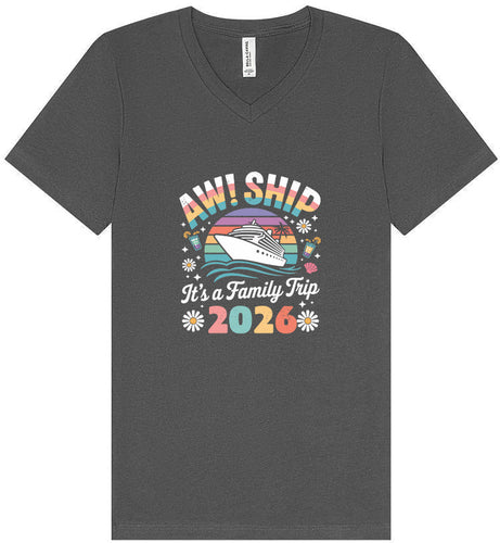 Aw Ship Family Trip 2026 Unisex V-Neck Shirt