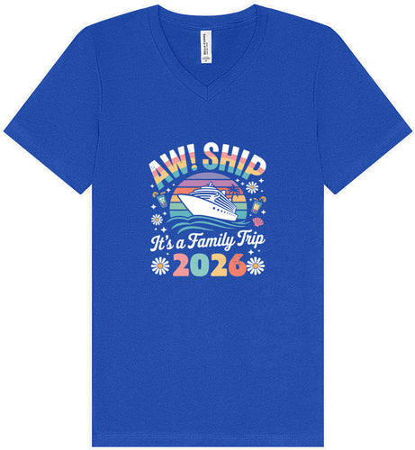 Aw Ship Family Trip 2026 Unisex V-Neck Shirt