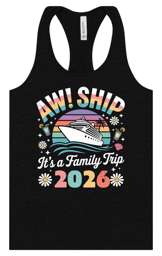 Aw Ship Family Trip 2026 Women's Racerback Tank
