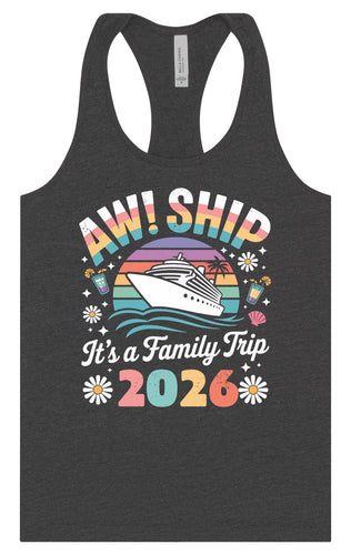 Aw Ship Family Trip 2026 Women's Racerback Tank