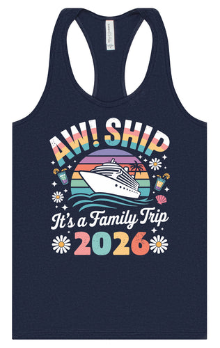 Aw Ship Family Trip 2026 Women's Racerback Tank