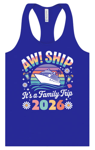 Aw Ship Family Trip 2026 Women's Racerback Tank