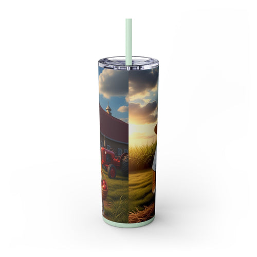 Skinny Tumbler with Straw – 20 oz Stainless Steel Cup