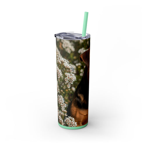 Skinny Tumbler with Straw – 20 oz Stainless Steel Cup