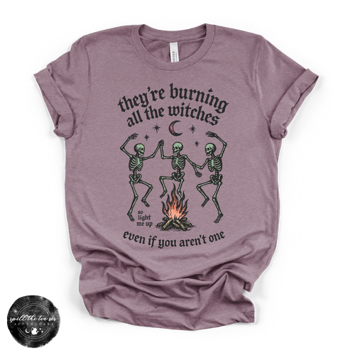 Burning the Witches Tee | Gothic Feminist Graphic T-Shirt