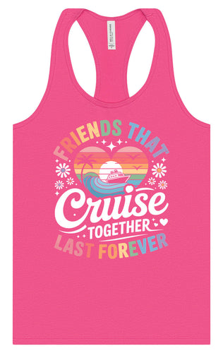 Friends That Cruise Together Women's Racerback Tank