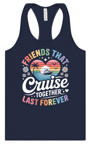 Friends That Cruise Together Women's Racerback Tank