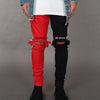 Men's Jeans Ripped Personality Fashion Stretch Slim Straight Leg Pants
