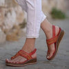 Sandals plus size women's shoes wedge velcro