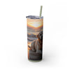 Skinny Tumbler with Straw – 20 oz Stainless Steel Cup