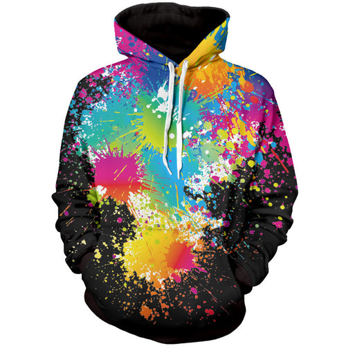 3D Plus Size Men's Fall Winter Hooded Sweater