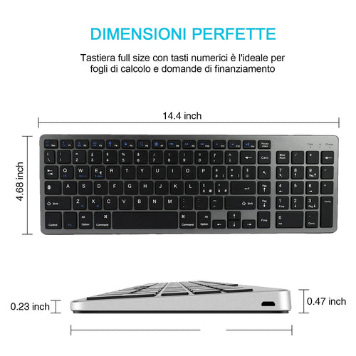 Tablet Phone Universal Digital Rechargeable Bluetooth Keyboard