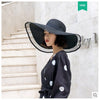 Straw Hat Lady Fashion Woven Organza Sunshade Hat