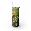 Skinny Tumbler with Straw – 20 oz Stainless Steel Cup