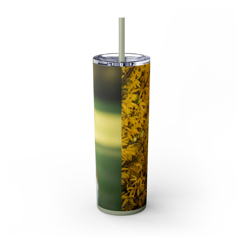 Skinny Tumbler with Straw – 20 oz Stainless Steel Cup
