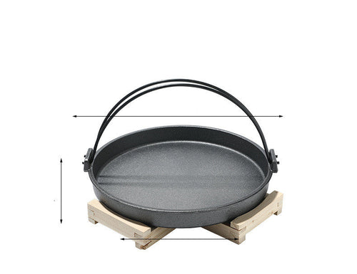 Cast Iron Barbecue Charcoal Oven Japanese Shouxi Hanging Pot Single Dry Pot Solid Alcohol Oven Household Square Stove Small Hot Pot