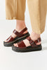 New Product Platform Flat Bottom 40-43 Buckle Color Matching Open Toe Sandals Women