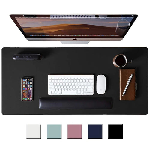 Double-Sided Heterochromatic Oversized Leather Table Mat