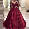 Deep V-Neck Sexy Dress Wedding Bride New Long Sleeve
