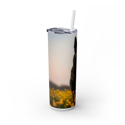 Skinny Tumbler with Straw – 20 oz Stainless Steel Cup