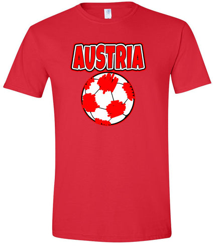 Austria Soccer Adult Gildan Soft Shirt