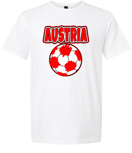 Austria Soccer Adult Gildan Soft Shirt