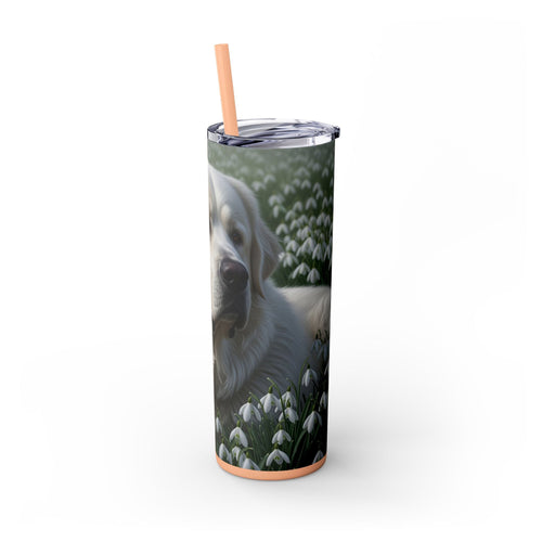 Skinny Tumbler with Straw – 20 oz Stainless Steel Cup