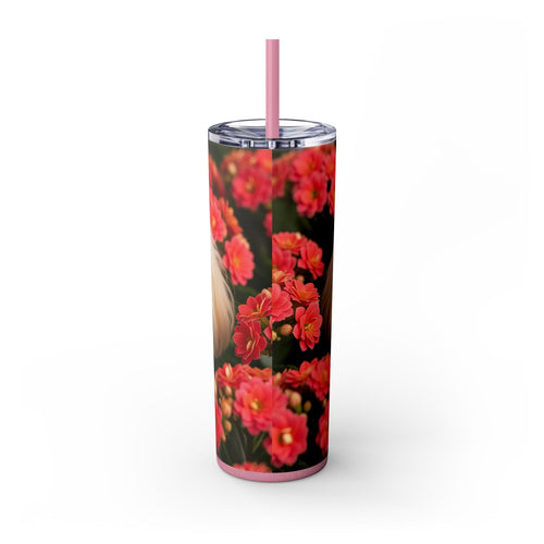 Skinny Tumbler with Straw – 20 oz Stainless Steel Cup