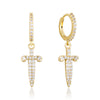 Dagger And Sword Female Earrings Full Of Zircon