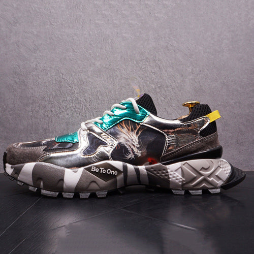 Personalized Thick-Soled Sports Casual Shoes With Increased Men's Shoes