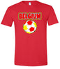 Belgium Soccer Adult Gildan Soft Shirt