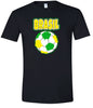 Brazil Soccer Adult Gildan Soft Shirt
