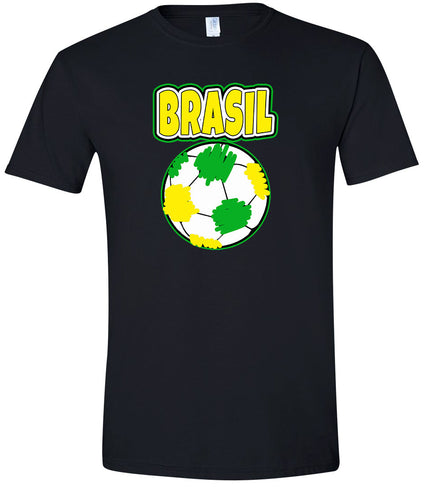 Brazil Soccer Adult Gildan Soft Shirt