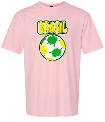 Brazil Soccer Adult Gildan Soft Shirt