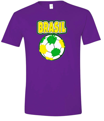 Brazil Soccer Adult Gildan Soft Shirt