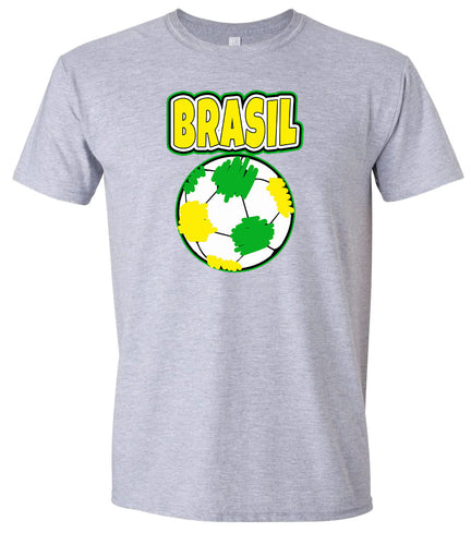 Brazil Soccer Adult Gildan Soft Shirt
