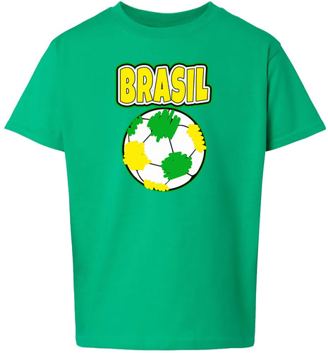 Brazil Soccer Children's Gildan Soft Shirt