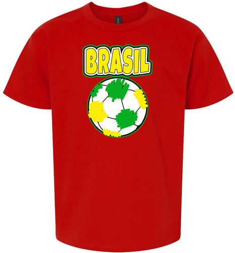 Brazil Soccer Children's Gildan Soft Shirt
