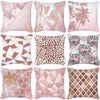 Nordic Style Rose Gold Pink Geometric Square Pillow Cushion Cover