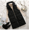 Hooded Plus Size Cotton Vest Womens Sleeveless Vest