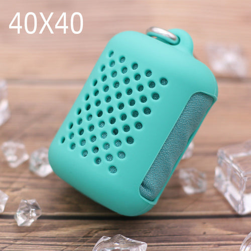 Portable Outdoor Mini Sports Face Hand Towel Quick Dry Towel Silicone Case