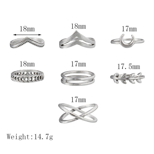 Personalized Moon Cross Simple Ring