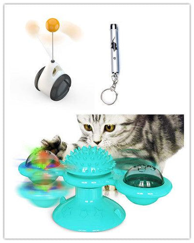 Scratching Turntable Windmill Cat Toy