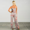 2019 Hot Sale European And American New Product Sling Printed Lace-Up Tall Large Loose Wide Leg One-Piece Long Pants