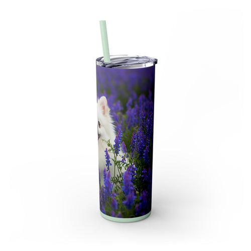 Skinny Tumbler with Straw – 20 oz Stainless Steel Cup