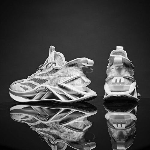 Blade Shoes Mens New Mens Shoes Spring Breathable White Shoes Versatile Fashionable Shoes Sshock Absorption Running Mesh Sports Shoes