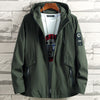 Spring And Autumn Fattening Plus Size Hooded Windbreaker