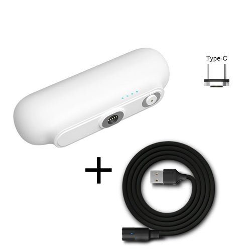Pocket Portable Magnetic With Plug Capsule Power Bank 2600 Mah Three-In-One Magnetic Mobile Power Customization